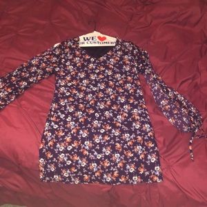 Long sleeve floral dress